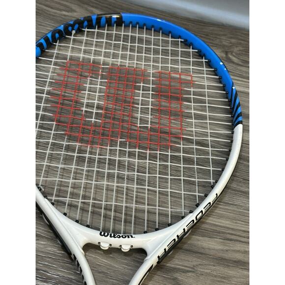 Wilson Federer 23 Edition Tennis Raquet 3 5/8 Black Blue White - Picture 4 of 10